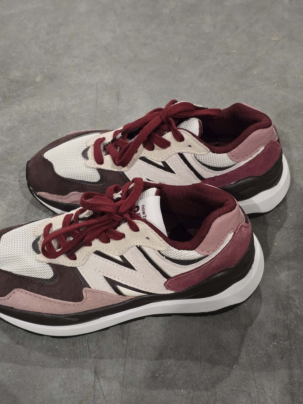 New Balance X FIGS Burgundy and White Retro Runner